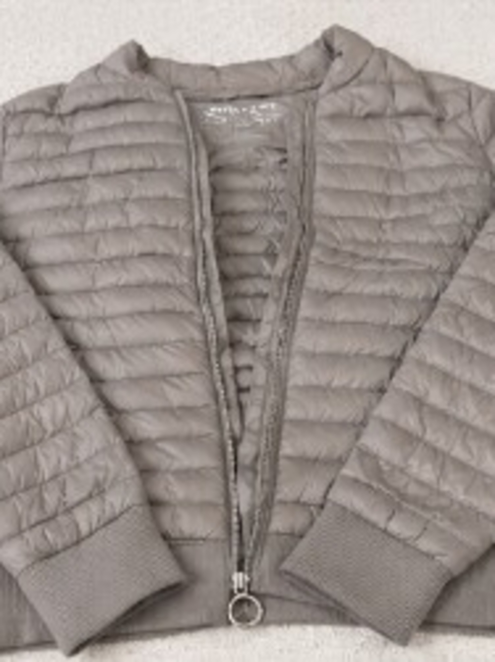 Michael Kors Light Gray Quilted Puffer Jacket
